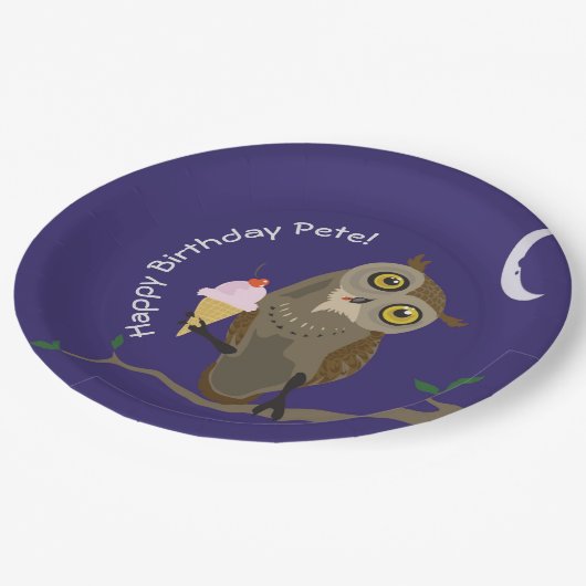 Eiscremepapier-Platte Pappteller (Schrägansicht)