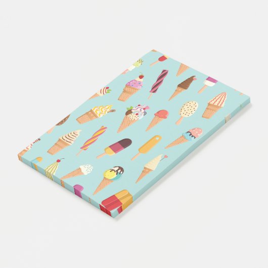 Eiscremepastelle Post-it Klebezettel (angewinkelt)