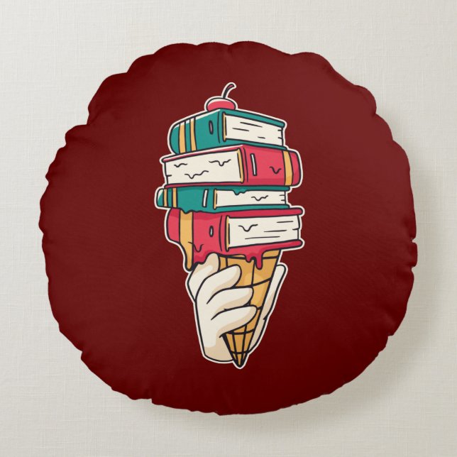 Eiscremepuppe Rundes Kissen (Vorderseite)