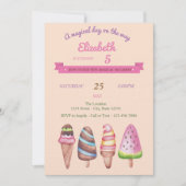 Eiscremes, Einladung zum Geburtstag (Vorderseite)