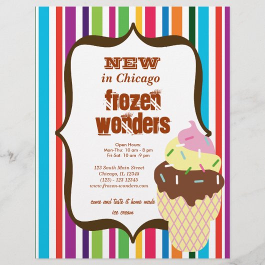 Eiscremesalon Flyer (Vorne)