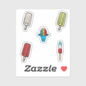 Eiscremesammlung Aufkleber (Blatt)