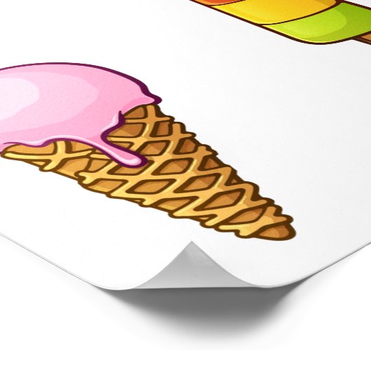 Eiscremesammlung Poster (Ecke)