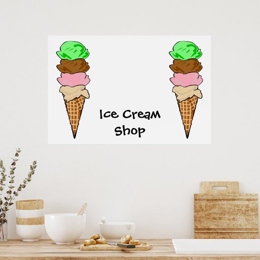 EiscremeShop-Plakat Poster (Küche)
