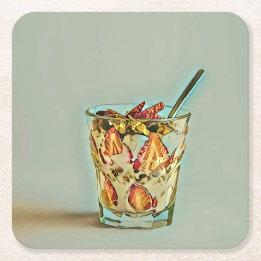Eiscremeshop Rechteckiger Pappuntersetzer (Vorderseite)