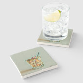 Eiscremeshop Steinuntersetzer (Seitenansicht)