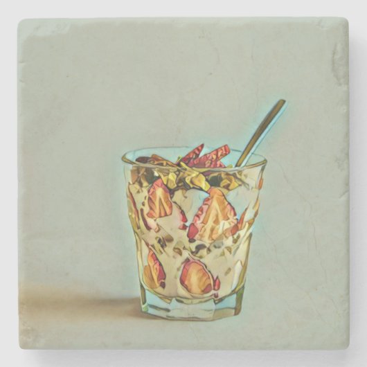 Eiscremeshop Steinuntersetzer (Vorderseite)