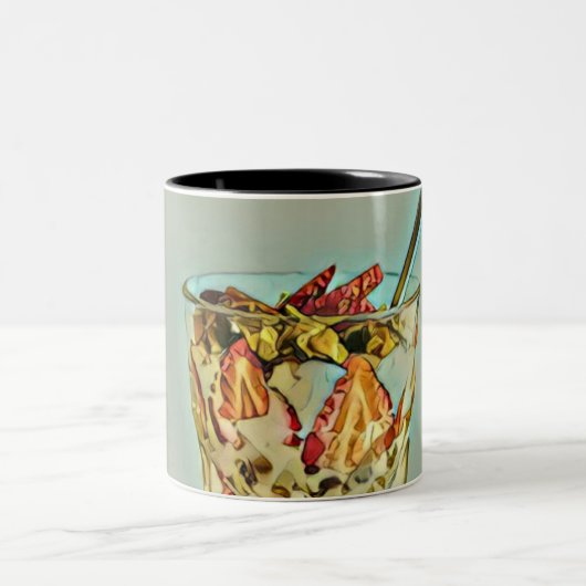 Eiscremeshop Zweifarbige Tasse (Mittel)