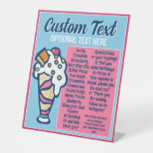 Eiscremespezialitäten Geschmacksrichtungen Mini-Me Sockelschild (Vorderseite)