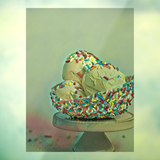 Eiscremesuppe Sprinklen Fensteraufkleber (Blatt 3)