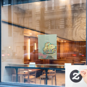 Eiscremesuppe Sprinklen Fensteraufkleber