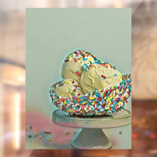 Eiscremesuppe Sprinklen Fensteraufkleber (Blatt 2)