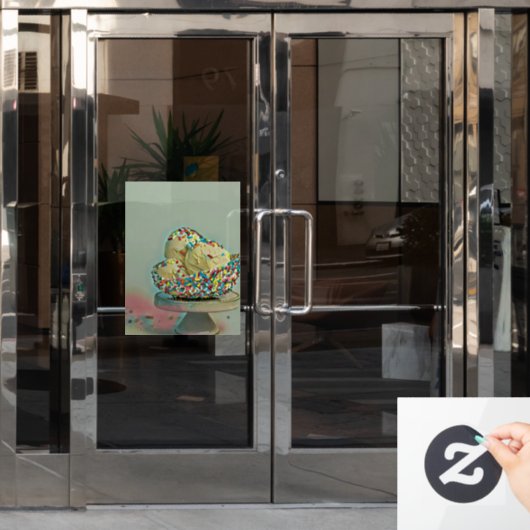 Eiscremesuppe Sprinklen Fensteraufkleber (Büro Tür)