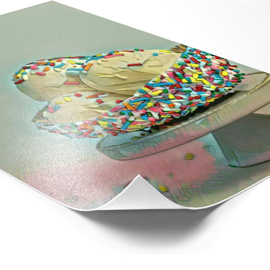 Eiscremesuppe Sprinklen Fotodruck (Ecke)
