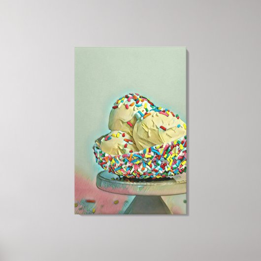 Eiscremesuppe Sprinklen Leinwanddruck (Vorderseite)