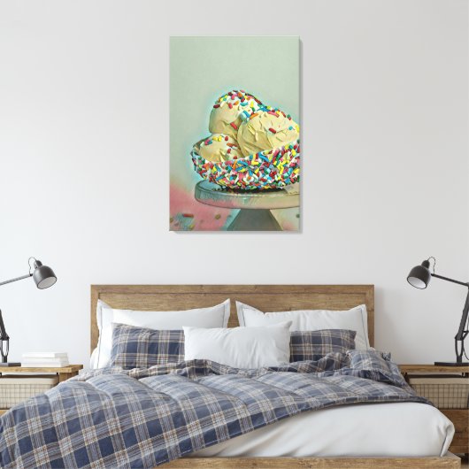 Eiscremesuppe Sprinklen Leinwanddruck (Insitu (Schlafzimmer))