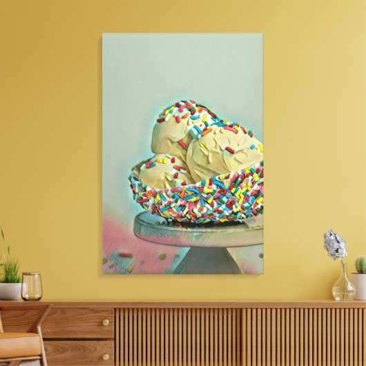 Eiscremesuppe Sprinklen Leinwanddruck (Insitu (Wohnzimmer))