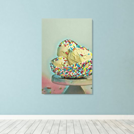 Eiscremesuppe Sprinklen Leinwanddruck (Insitu (Holzboden))