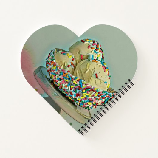 Eiscremesuppe Sprinklen Notizblock (Rückseite)