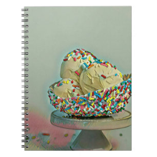 Eiscremesuppe Sprinklen Notizblock