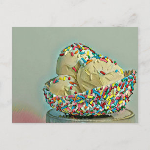 Eiscremesuppe Sprinklen Postkarte