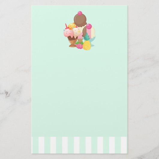 Eiscremesuppen mit Sprinklen Briefpapier (Vorderseite)