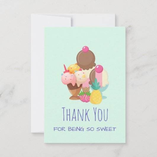 Eiscremesuppen mit Sprinklen Danke (Vorderseite)