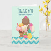 Eiscremesuppen mit Sprinklen Danke Karte (Gelbe Blume)