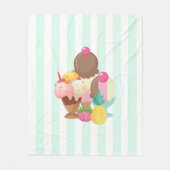 Eiscremesuppen mit Sprinklen Fleecedecke (Vorderseite)