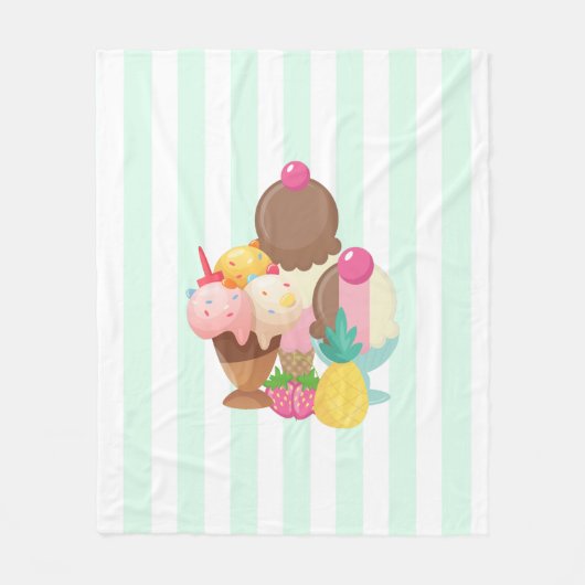 Eiscremesuppen mit Sprinklen Fleecedecke (Vorderseite)