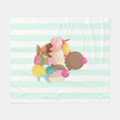 Eiscremesuppen mit Sprinklen Fleecedecke (Vorderseite (Horizontal))