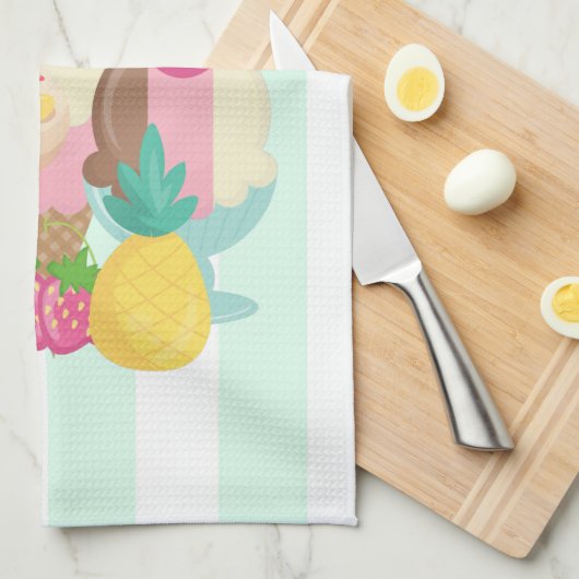 Eiscremesuppen mit Sprinklen Geschirrtuch (Viertel Falte)