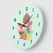 Eiscremesuppen mit Sprinklen Große Wanduhr (Winkel)