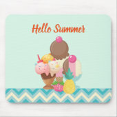 Eiscremesuppen mit Sprinklen Hallo Sommer Mousepad (Vorne)