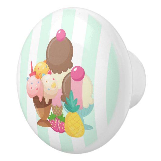 Eiscremesuppen mit Sprinklen Keramikknauf (Rechts)