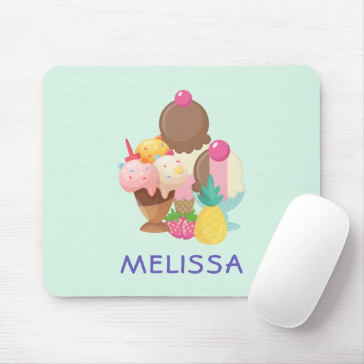 Eiscremesuppen mit Sprinklen Mousepad (Mit Mouse)