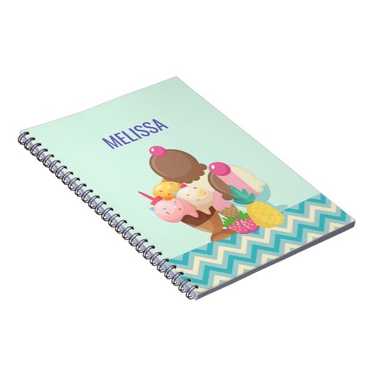 Eiscremesuppen mit Sprinklen Notizblock (Rechte Seite)