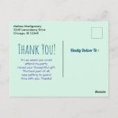 Eiscremesuppen mit Sprinklen Party Vielen Dank Postkarte (Rückseite)