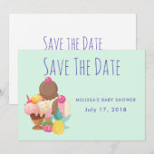 Eiscremesuppen mit Sprinklen Save the Date (Vorne/Hinten)