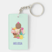 Eiscremesuppen mit Sprinklen Schlüsselanhänger (Rückseite)