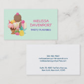 Eiscremesuppen mit Sprinklen Visitenkarte (Vorne/Hinten)