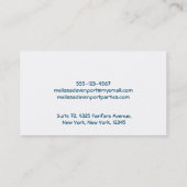 Eiscremesuppen mit Sprinklen Visitenkarte (Rückseite)