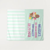 Eiscremesuppen mit Sprinkles Babydusche Wandteppich (Vorderseite (Horizontal))