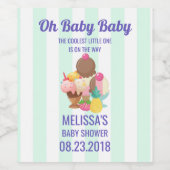 Eiscremesuppen mit Sprinkles Babydusche Weinetikett (Einzelnes Label)