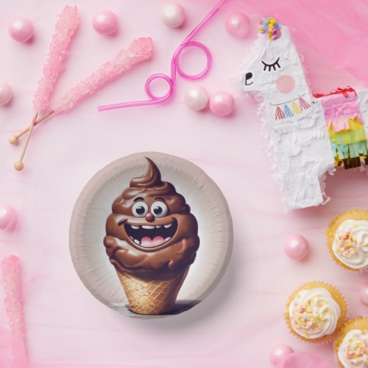 Eiscremetage - niedlicher Brustkorb Pappteller (Party)