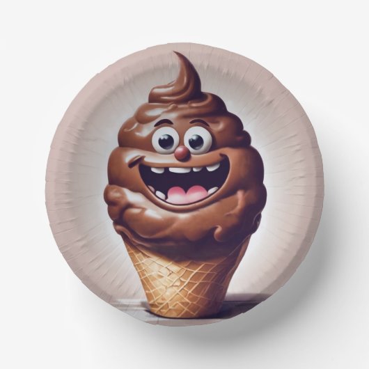 Eiscremetage - niedlicher Brustkorb Pappteller (Vorderseite)