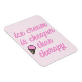 Eiscremetherapie - Funny Summer Quote Magnet (Rechte Seite)