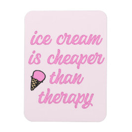 Eiscremetherapie - Funny Summer Quote Magnet