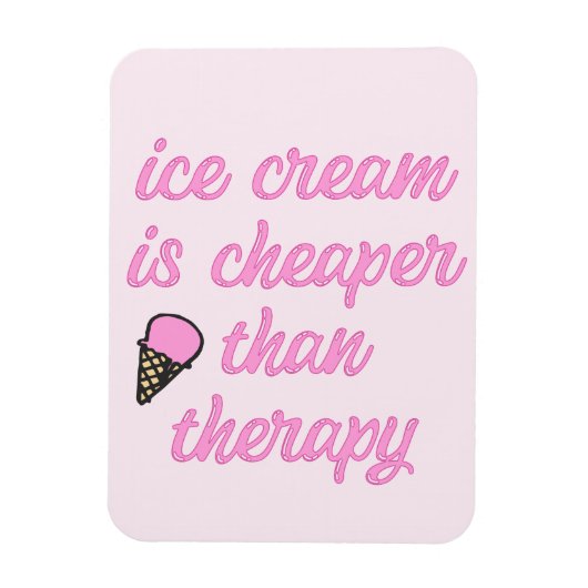 Eiscremetherapie - Funny Summer Quote Magnet (Vertikal)