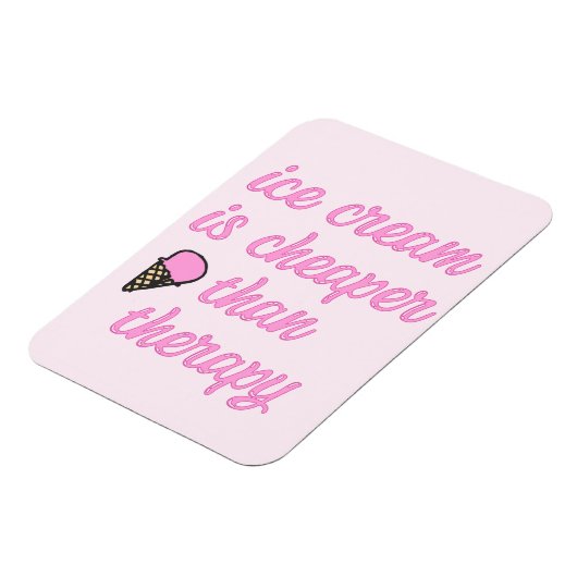 Eiscremetherapie - Funny Summer Quote Magnet (Linke Seite)